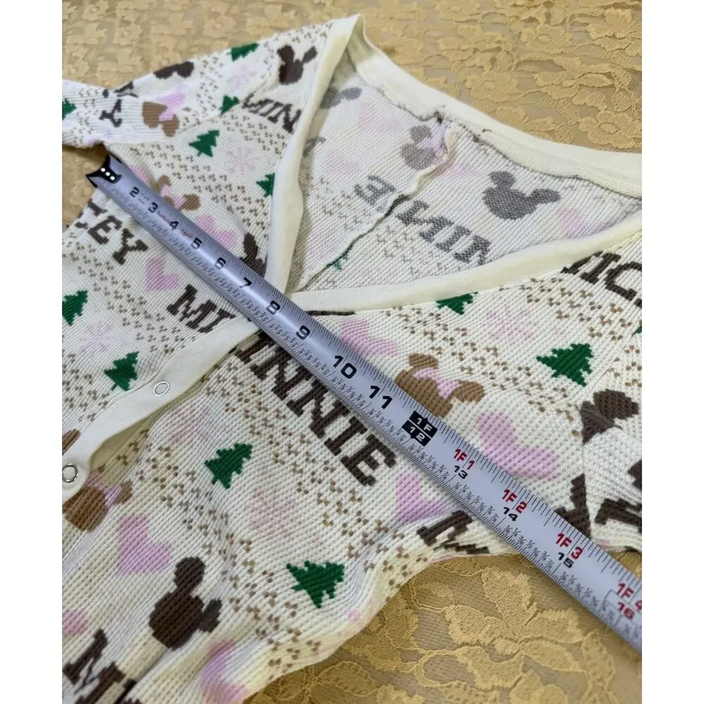 Disney Thermal Henly Romper | Mickey & Minnie Winter PJ Bodysuit - Picture 4 of 6